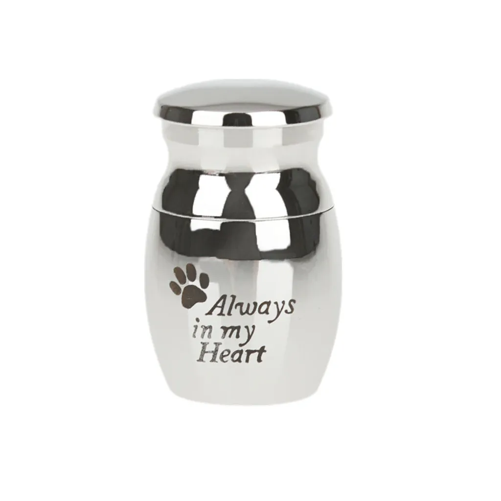 Pet Urn Keepsake Dog Cat Memorial Ashes Jar with Always in My Heart