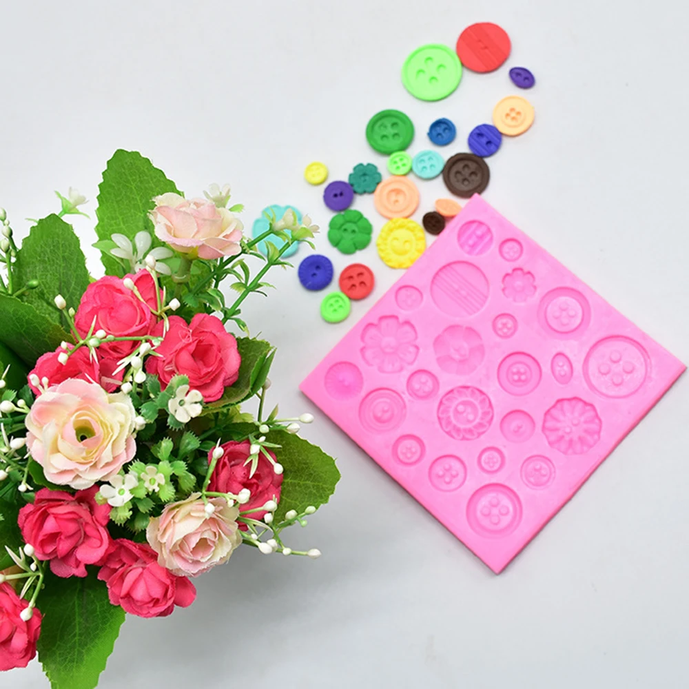 Новые креативные мини кнопки DIY силиконовая форма в виде цветка для выпечки помадка мыло формы конфеты инструменты для украшения шоколадного торта Формы для выпечки