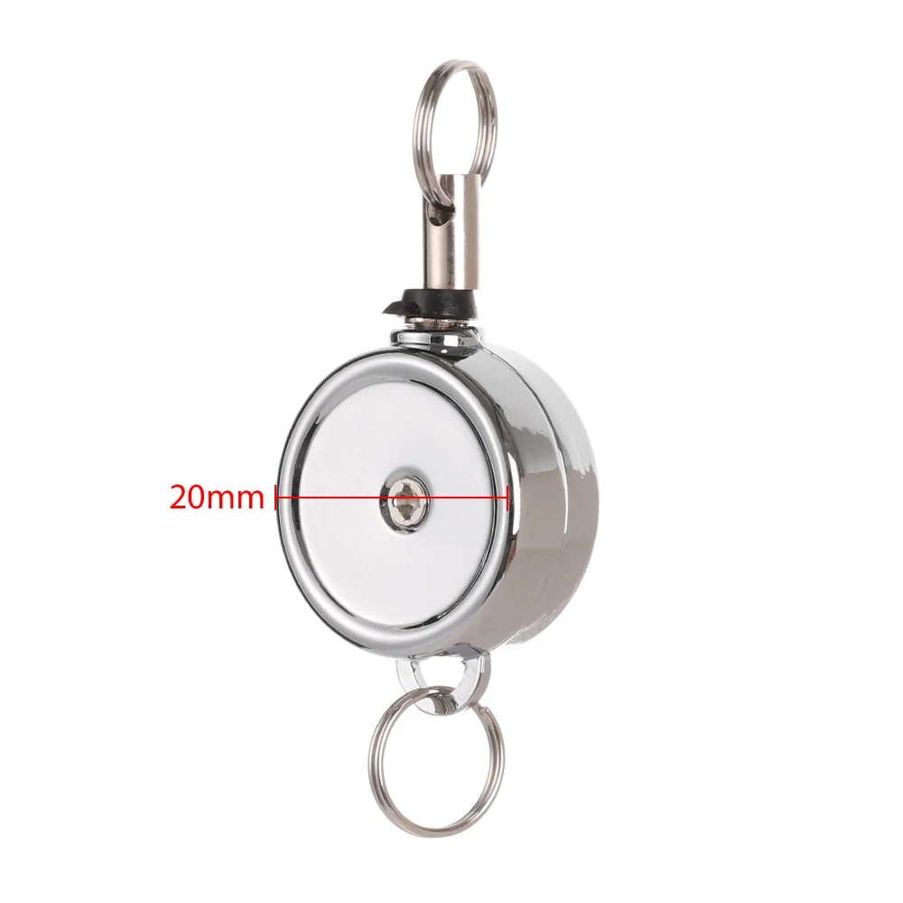 Key Ring ID Lanyard Keychain Belt Metal Badge Holder Retractable ID Card Badge Reel Chrome Work Card Keychain retractable badge reel badge holder badge holder keychain retractable id tag retractable id lanyard retractable key ring