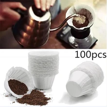 20pcs Replacement White Coffee Filters Single Serving Paper for Coffee Kitchen Coffee Filters Disposable Paper Filters Cups woodyknows replacement nano foam filters for super defense nose nasal filters white size iiis