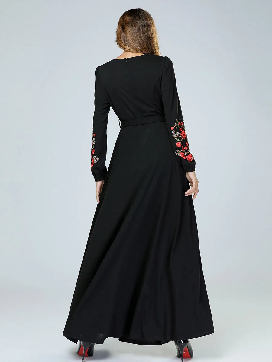 BNSQ Дубай абайя для женщин хиджаб арабское вечернее платье Caftan Morocain кафтан Djelaba Femme мусульманское платье исламское платье одежда