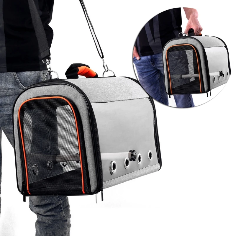 Multifunctional Pet Bird Travel Cage Portable Birds Parrot Carrier Breathable Easy To CIean Supplies | Дом и сад