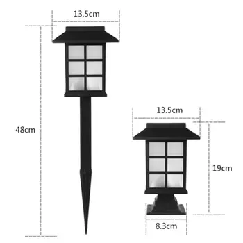 

Solar LED Lawn Light No Blue Light No Strobe for Eye Protection Spike Square Waterproof for Outdoor Courtyard Pillar Light
