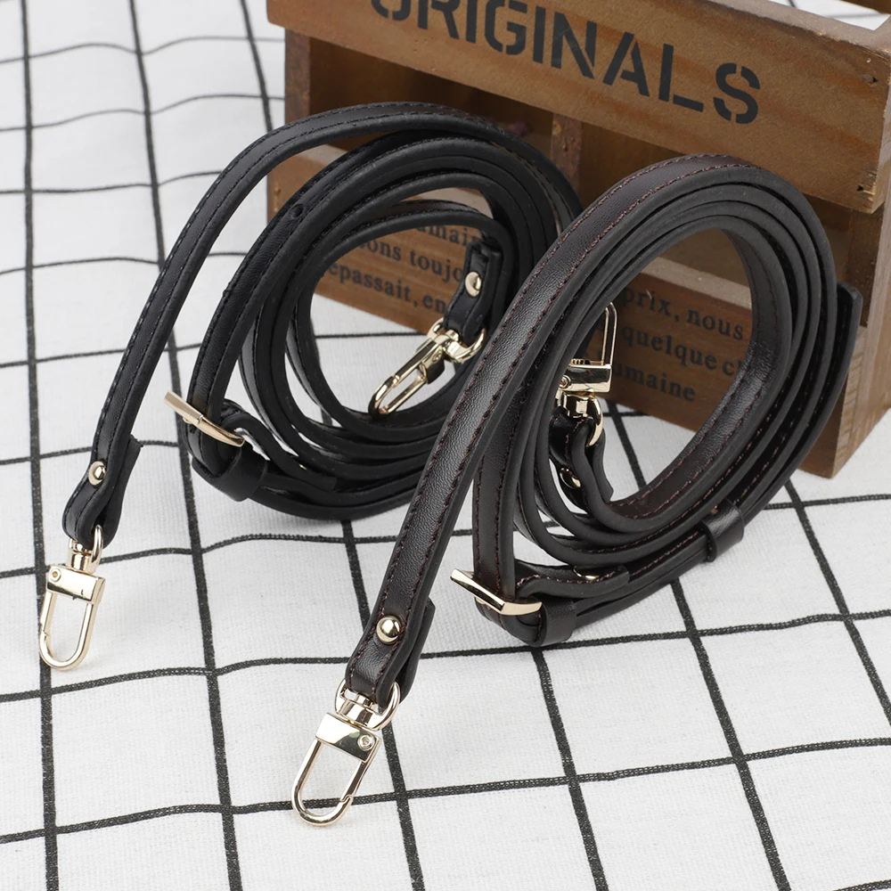 New Cow Leather Bags Strap Adjustable Replacement 3mm Cowhide Crossbody