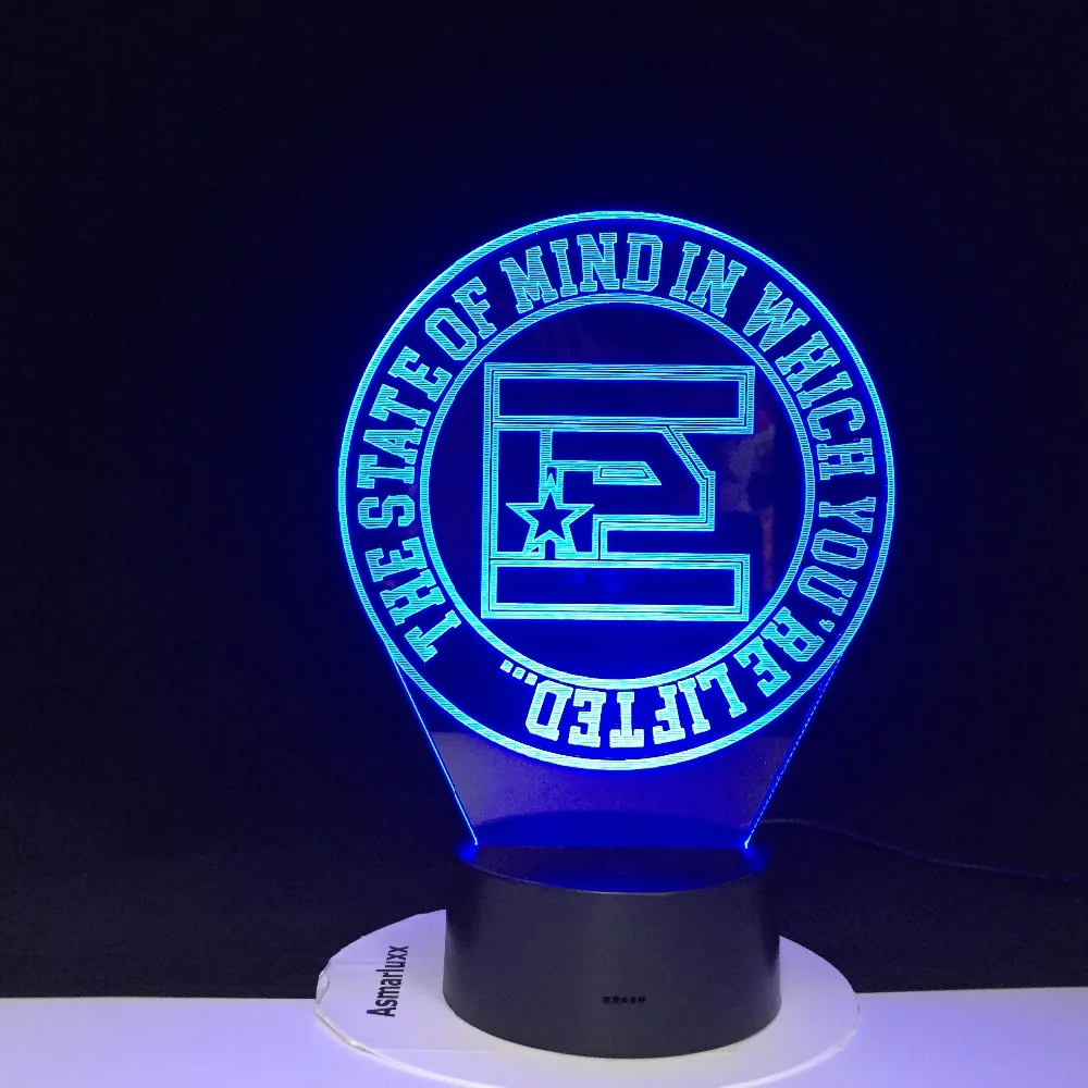 Душевное состояние, в котором вы наслаждаетесь RGB 3D светодиодный светильник, настольная лампа, ночник, Новогоднее украшение, подарок для ребенка, спящего, 3266