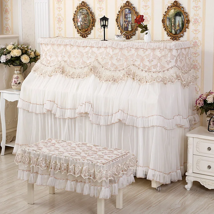

New Style Top Grade Lace Embroidered Piano Cover shuang ren deng dan ren deng gang qin tao a Generation of Fat Customizable Manu