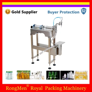 

Filler With Stand Table Water Milk Detergent Chemical Shampoo Juice Oil Eliquid Filling Machine Semi Automatic Pneumatic Piston