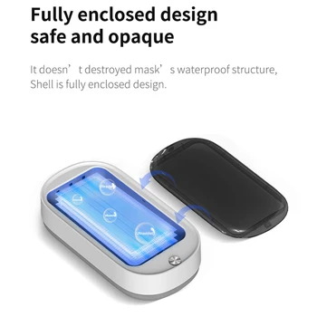 

UV Light Sterilizer Box 10W Ultraviolet Light Sanitizer Box Germicidal Lamp for Cellphone Wireless charging Disinfection Box