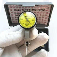 Mitutoyo dial indicador no.513-404 analógico alavanca dial calibre precisão 0.01 escala 0-0.8mm diâmetro 32mm ferramentas de medição
