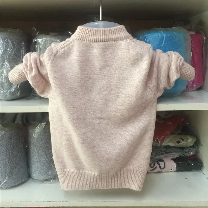 

Small CHILDREN'S BOY'S Cashmere Sweater Sweater Cardigan Baby Warm Woollen Sweater in Autumn And Winter Children Solid Color Pul