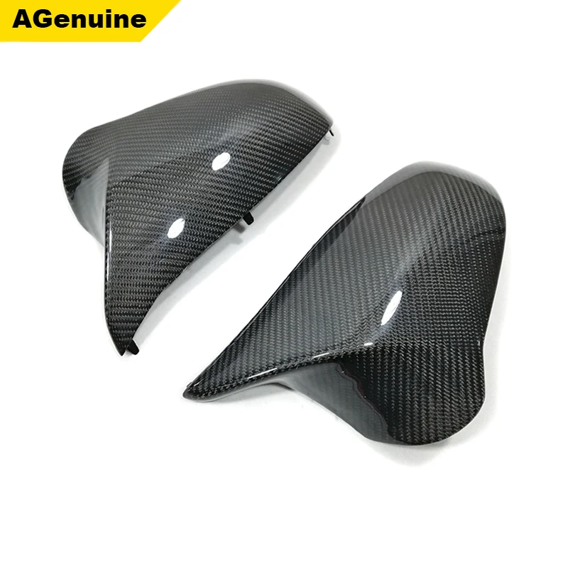 Replacement real carbon fiber side mirror covers with clips rearview
