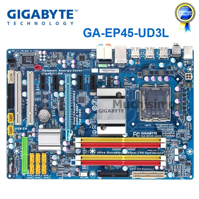 

Gigabyte GA-EP45-UD3L EP45-DS3L Motherboard LGA 775 DDR2 Desktop Mainboard EP45-UD3L P45 UD3L 5 PCI-E Mining Miner Refurbished