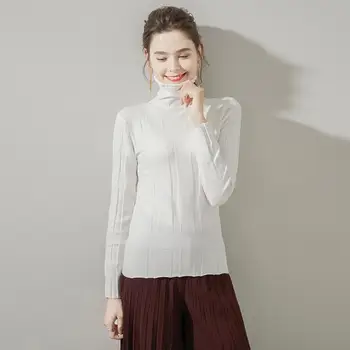 

2019 Autumn And Winter New High Stack Pile Collar Slim Slimming Wild Bottoming Sweater Sweater Sweater Cashmere Sweater