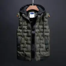 Жилет мужской зимний стиль корейский стиль тренд приталенный красивый пуховый хлопковый жилет осенний и зимний жилет теплый осенний C