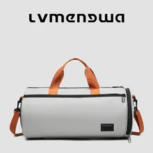 Модная новая цилиндрическая Мужская и Женская дорожная Сумка Многофункциональная сухая влажная разделительная сумка для фитнеса портативная Наплечная Сумка для йоги