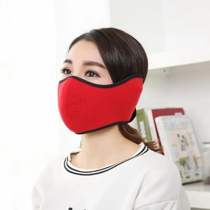 Пылезащитная маска для лица из неопрена, теплая маска для лица на половину, зимний велосипедный шарф, Женские аксессуары, ветрозащитная велосипедная маска, 7 цветов