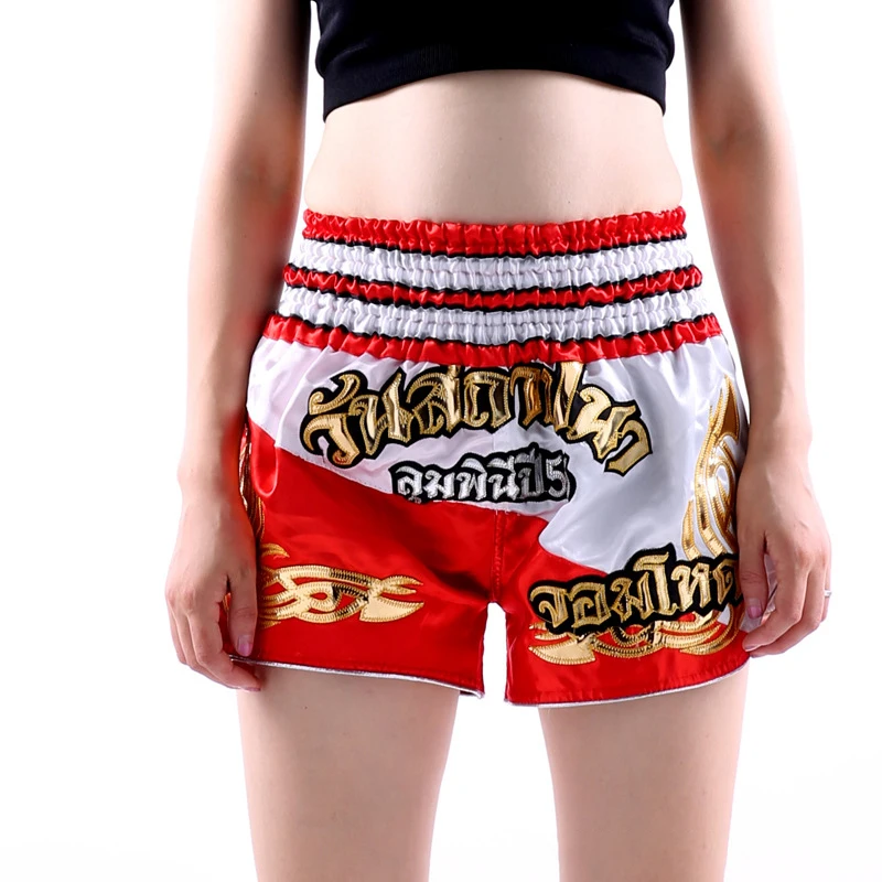 XS-XXL унисекс Муай Тай Бои Шорты ММА Грэпплинг кикбоксинг шорты боевые искусства Шорты стрейч тренировочная одежда