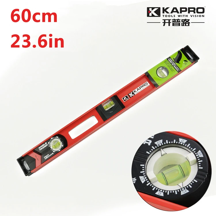 KAPRO High Precision 360 Degree Rotating Aluminum Alloy Triple Bubble Level Ruler 40cm Thicker Measurement Tools Spirit Level