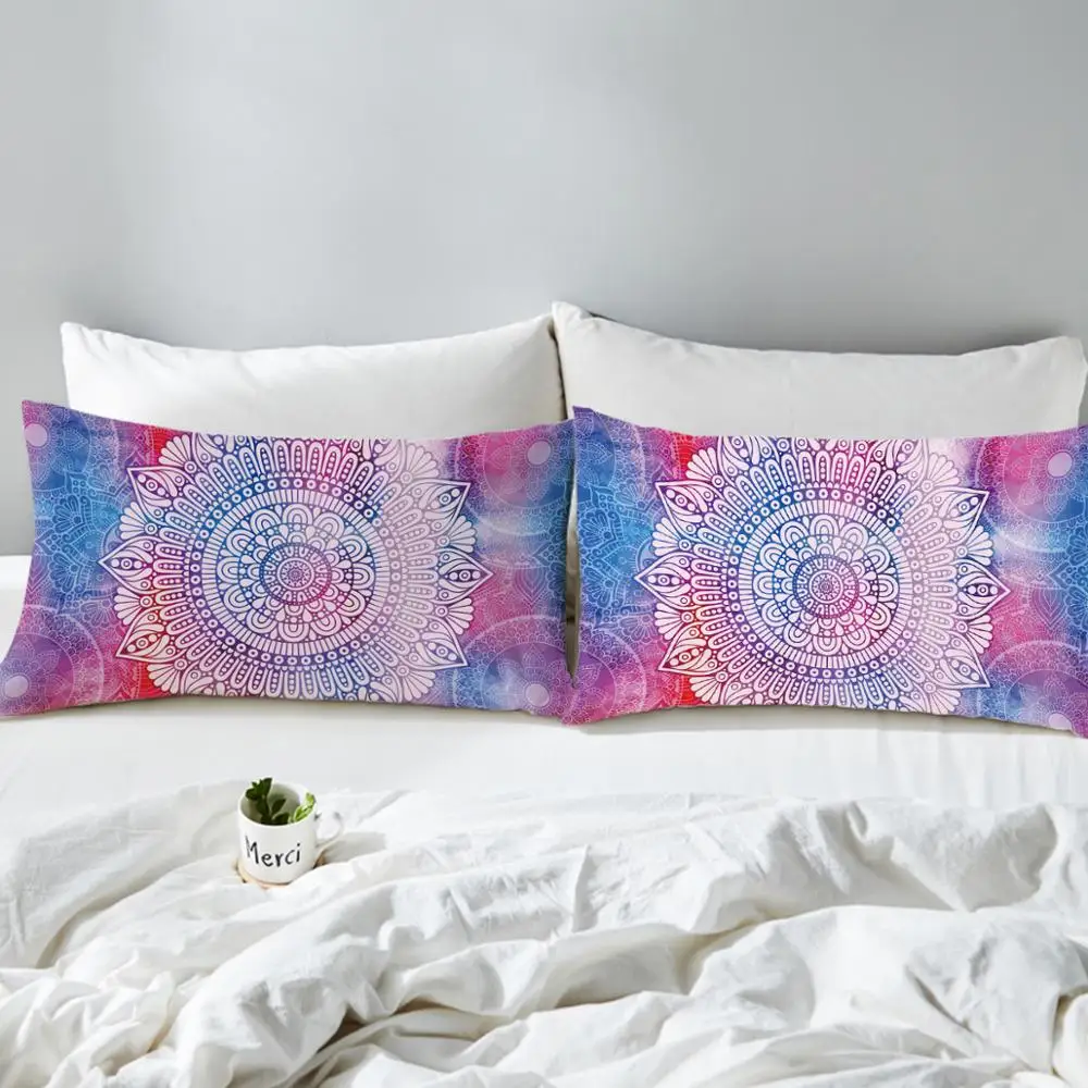 

50X90CM Mandala Pillow Case Peach Skin Bedding Long Pillow Cover Accept Custom Made Printing decorative pillow covers