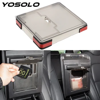 

YOSOLO Hidden Transparent Storage Box for Tesla model 3 Car Styling Organizer Car Armrest Box Cover Storage Box Stowing Tidying