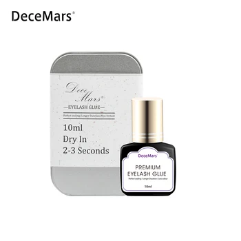 

DeceMars 10ml Eyelash Extension Glue Dry in 2-3 Second Eyelash Extension Black Adhesive Glue for Eyelash Extensions False lash