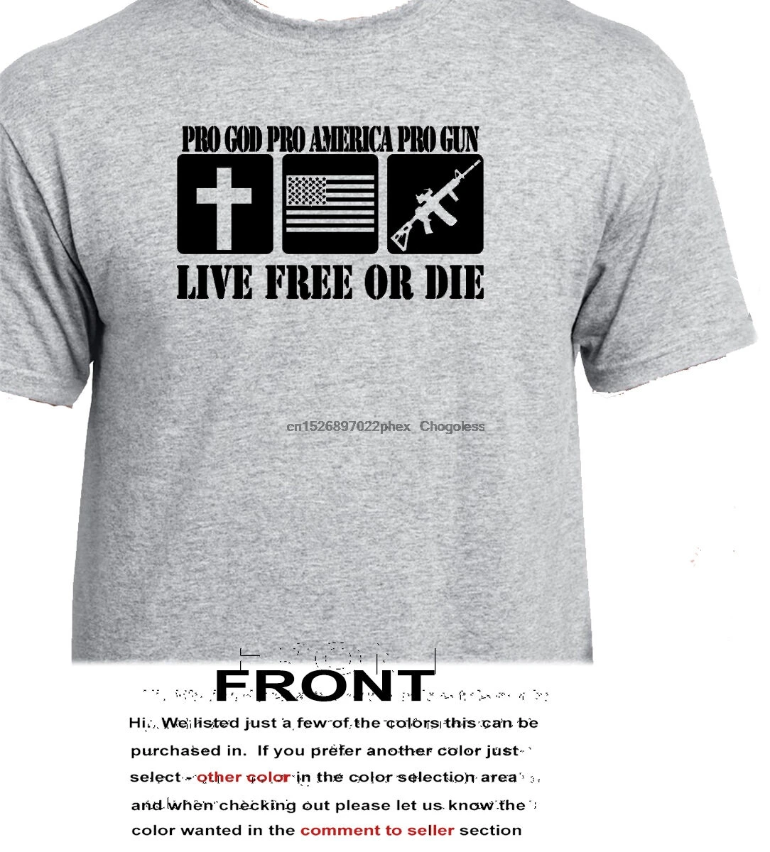 Футболка Pro God America Gun Live Free или Die 2nd Amendment 3434 3435 | Мужская одежда