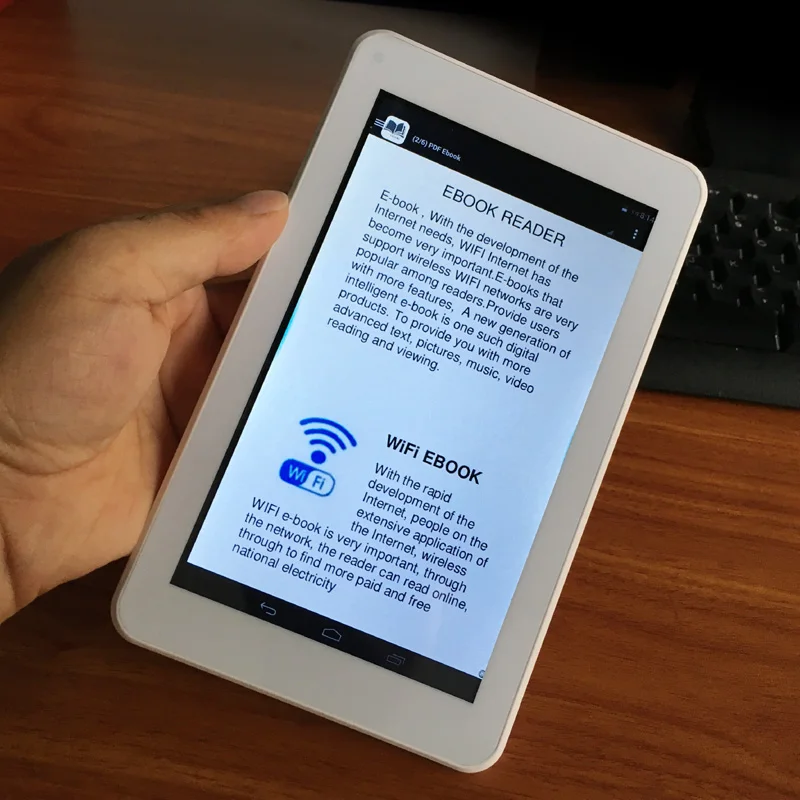 7inch Tablets ebook HD разрешение сенсорный экран WIfi Смарт Электронная книга цифровой ридер и цифровое видео+ MP3 Музыкальные плееры многофункциональный подарок PU Чехол - Цвет: 7inch Tablets ebook