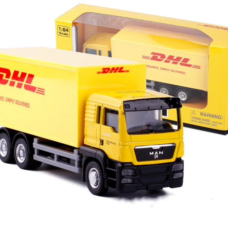 Новинка 1: 64 DHL Контейнер автомобиль сплав транспорт игровой модель игрушки