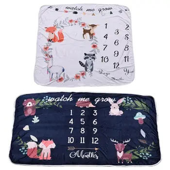 

Baby Monthly Milestone Blanket Newborn Photography Props Photo Backdrop Cloth A2UB