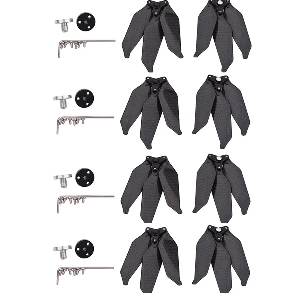 

1pair Carbon Fiber Propeller 2 Leaf Blade Noise Reduction Folding Wing Paddle Quick Release Props Spare Parts Kits