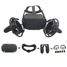 6в1 сенсорный контроллер, защитные клетки для кожи и шлема, чехол и Подушечка для лица для Oculus Quest VR, силиконовые защитные аксессуары