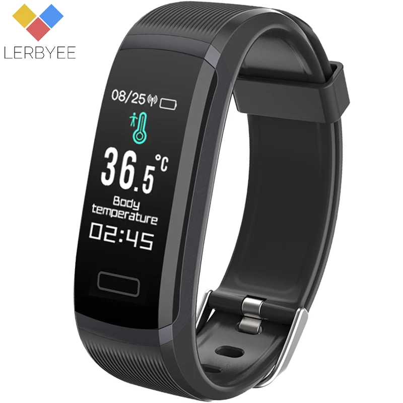 

Lerbyee T6 Smart Watch Body Temperature Heart Rate Monitor Fitness Watch Call Reminder Sport Smart Watch for iOS Android