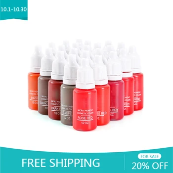 

9 Colors Tattoo Ink Set Microblading Permanent Makeup Paint Pigment for Permanent Lipstick Ink for Lip Tattoo