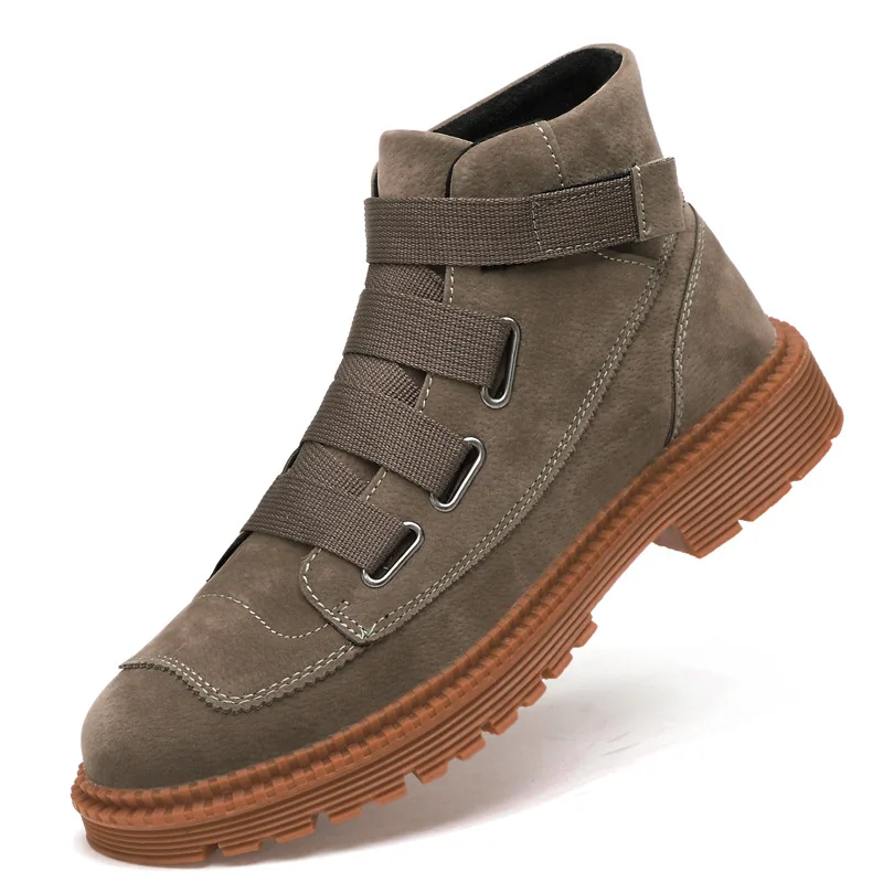 

2019 Winter Snow Boots Men's England Short Boots Martin Boots Men's Boots zhong gao bang Fashion Man Shoes