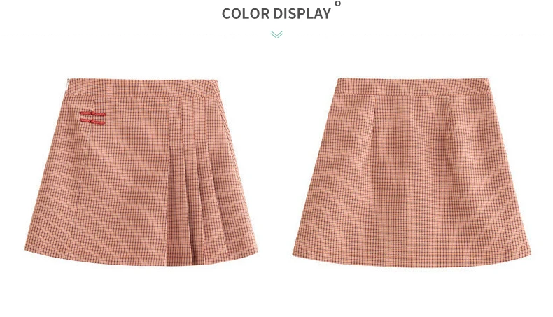 INMAN 2020 Autumn New Arrival Retro Style Vintage Check Button Asymmetrical Pleated Skirt
