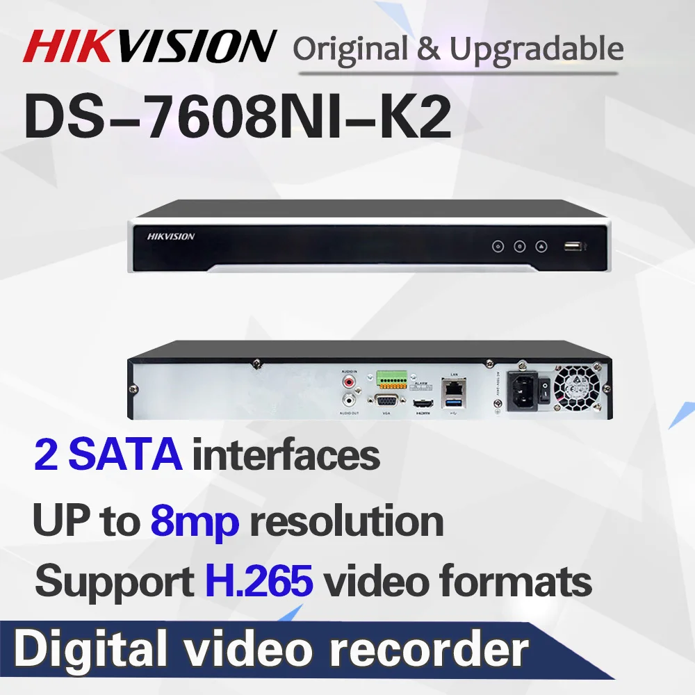  HIKVISION English Version DS-7608NI-K2 Instock 8CH 8MP/6MP/5MP H.265 IP Camera CCTV NVR Support EZV - 1E+13