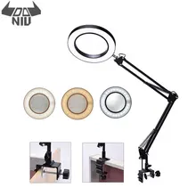 DANIU Гибкая Настольная Лупа 5X USB светодиодный увеличительное стекло 3 цвета лампа с подсветкой Лупа для чтения паяльная Лупа