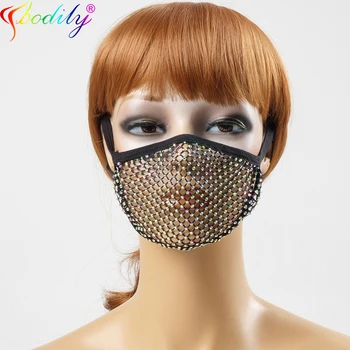 

Fashionable Halloween Easter Carnival Mask Luminous Costume Jewellery Mask Riding Face Mask Party Easter Decoration Gift SA-7