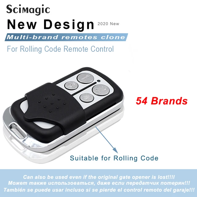 Garage Door Remote Control Rolling Code Gate Door Opener for Part of Chip HCS300 HCS301 433 868 MHz for 54 Types Gate Remote 1
