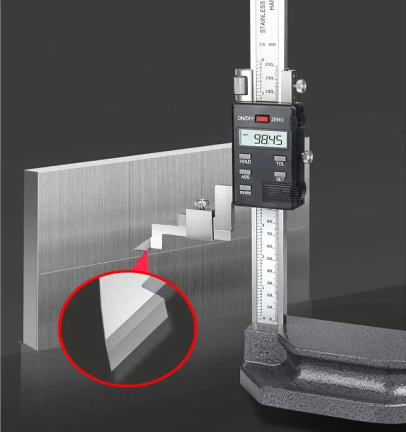 

LCD Digital Display Vernier Caliper 200mm Electronic Vernier Height Gauge Stainless Steel Height Line Ruler Measurement Caliper