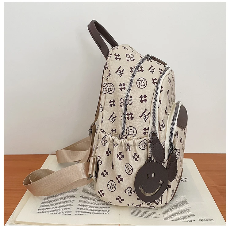 clássico flor impressão do vintage mochila de