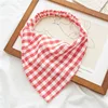 Red plaid bandana