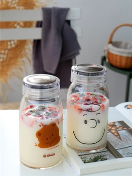 

Travel Mini Water Bottle Glass Portable Juice Cartoon Eco Friendly Kids Water Bottle Reusable Workout Travel Water Cup BY50WB