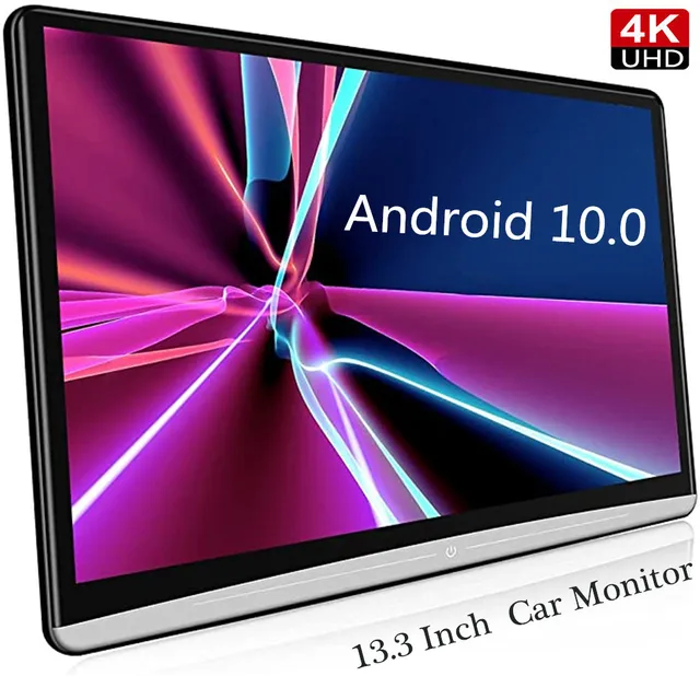 13.3 אינץ אנדרואיד 10.0 רכב טלוויזיה משענת ראש צג 4K 1080P מגע מסך WIFI/Bluetooth/USB/HDMI/Airplay Tablet סרט וידאו נגן