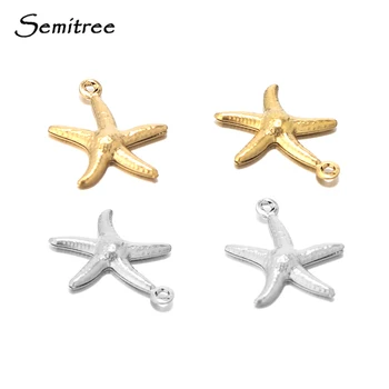 

Semitree 20pcs 15mm Stainless Steel Gold Starfish Charm Pendants Necklace Findings Bracelet Charm Making DIY Jewelry Accessories