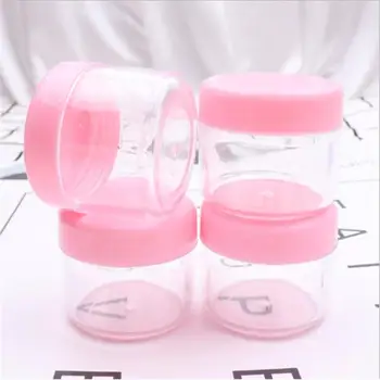 

5PCS Refillable Bottles Pink Plastic Empty Makeup Jar Pot Travel Face Cream Lotion Cosmetic Container Empty Bottle