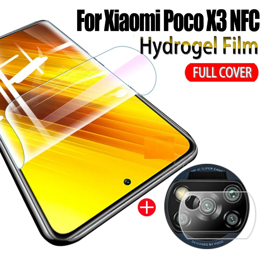 Pellicola Hydrogel + Protezione Fotocamera Per Poco X3 Nfc Pellicola Salvaschermo Poco C3 X3 F2 M2 Pro Xiaomi Pocophone X3 Nfc Non Vetro