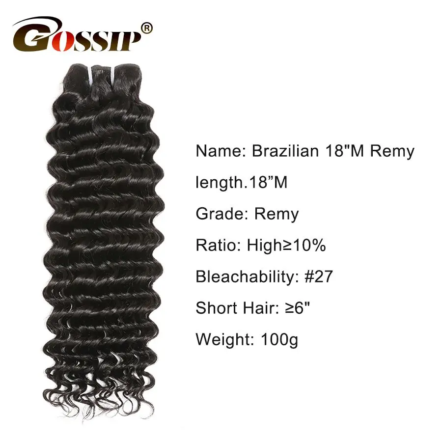От 8 до 30 дюймов Бразильские глубокие волнистые пучки сделки человеческие волосы для наращивания сплетни пучки волос Remy 1 шт. волосы только# 1B цвет