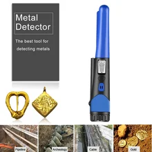 Azul atualização handheld pinpointer detector de ponteiro detector de metais à prova dwaterproof água caçador de tesouros detector de ouro