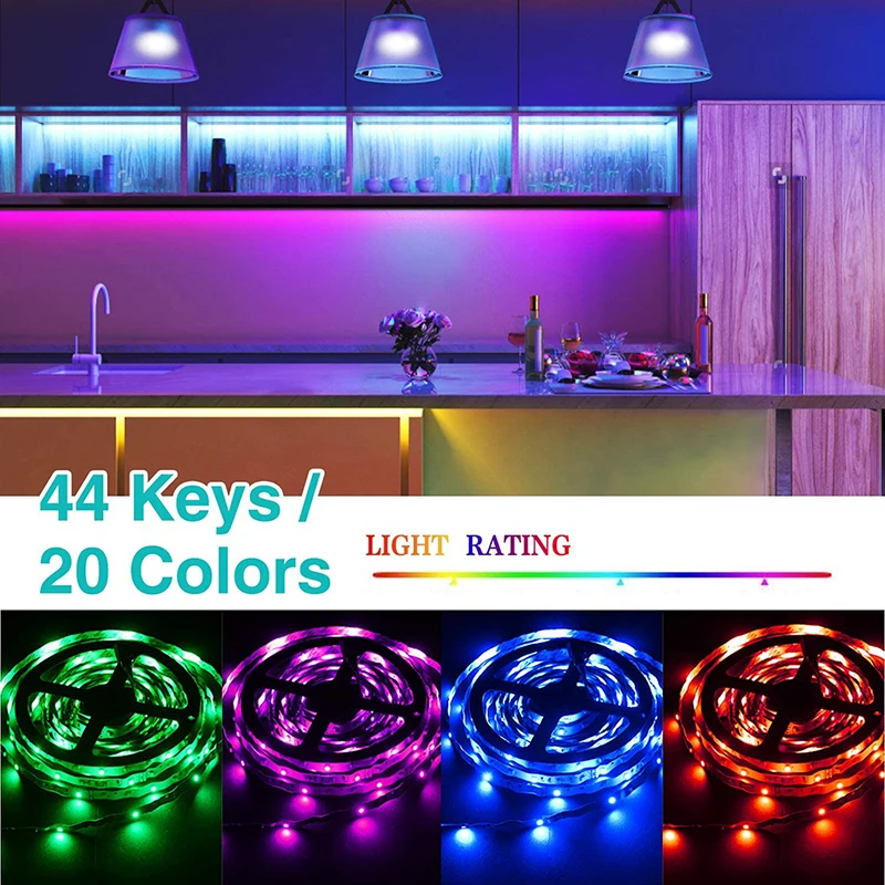 5M/10M LED Strip RGB USB 5050 SMD LED Lights 0.5/1/2/3M Light Strip With Remote Control Desktop Holiday Wall Room TV BackLight